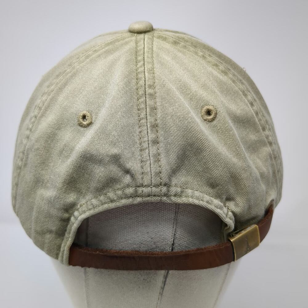 Adams Baseball Cap Green One Size McCall Idaho Whiskey Leather Strapback Hat - Picture 6 of 10